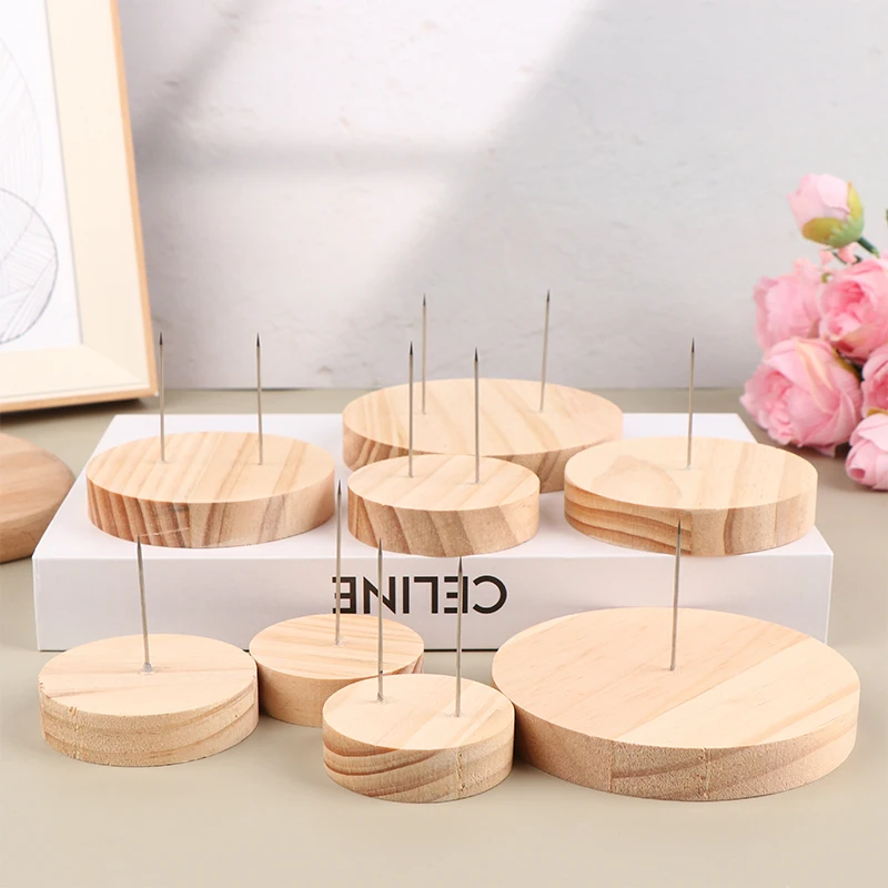 

5cm/6cm/8cm/10cm Round Wooden Display Stand Holder Crochet Stands Rack Support Storage Base DIY Model Figure Action Suppprt Base