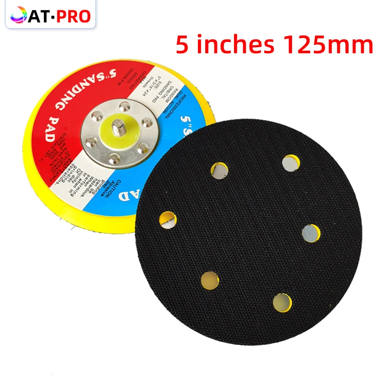 5-inch Dry Grinder Tray 125mm Grinding Tray 8mm Thread Sandpaper Tray Self-adhesive Disk Accessories For Sandpaper Machine