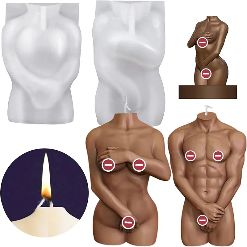 

Human Body Silicone Candle Mold DIY Body Resin Casting 3D Mold Candle Wax Epoxy Make Soap Mould Form Craft for Candle Home Decor