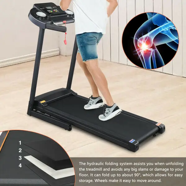 

1.0HP Single Function Electric Treadmill with Hydraulic Rod