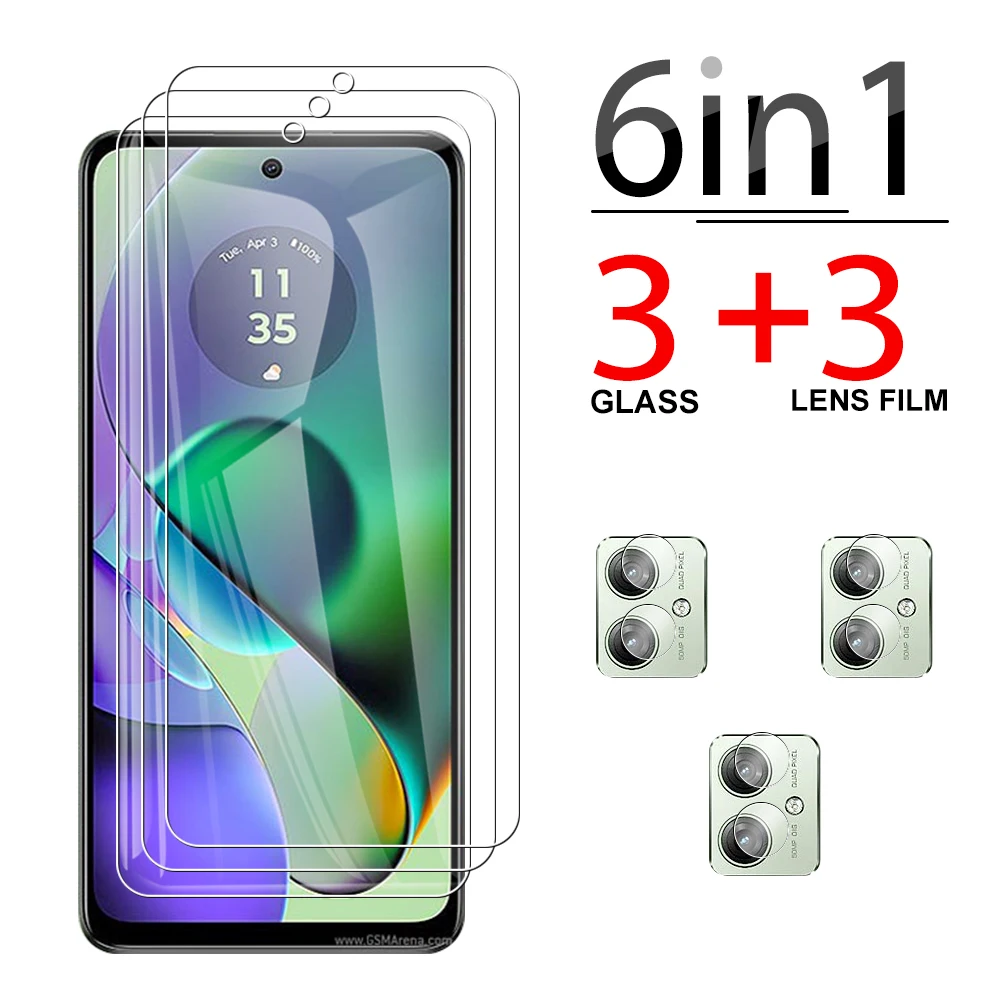 

6in1 Prevent scratching Camera lens screen protector For Motorola Moto G54 G84 G14 High definition transparent tempered glass