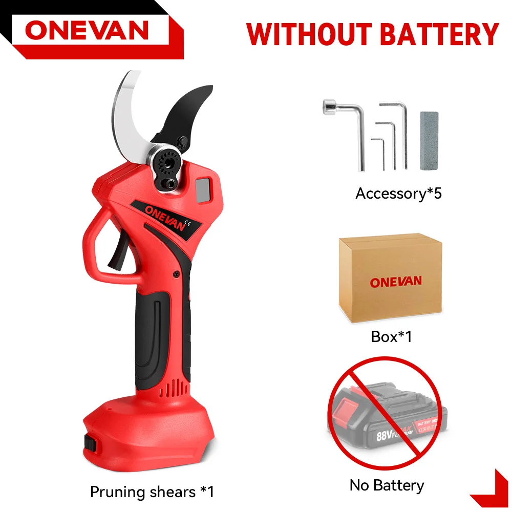 

Аккумуляторные электросекаторы ONEVAN 55 мм, 2 скорости