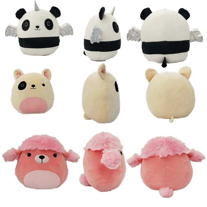 20/30cm Squishmallowing Plush Toy Cow Unihorn Panda Fox Soft Stuffed Plush Animal Pillow Baby Doll Cute Soft Pillow Kids Gift