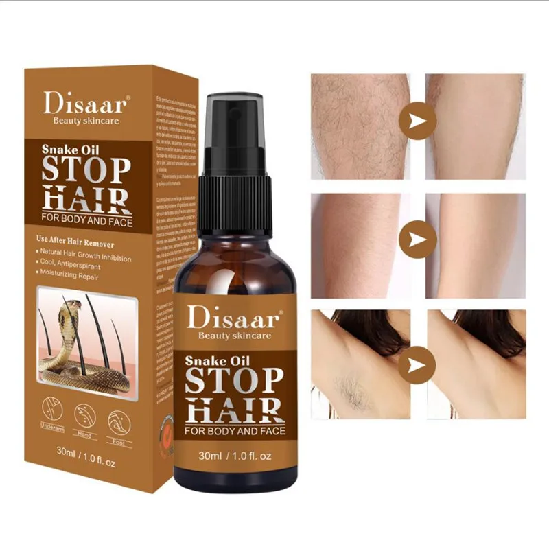 

30ml Powerful Permanent Painless Hair Removal Spray Ant Snake Oil Spray Stop Hair Growth Inhibitor Shrink Pores Skin Smooth