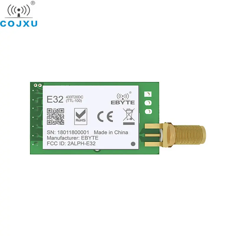 

5 шт. SX1278 LoRA UART радиочастотный модуль 433 МГц 20 дБм 3 км беспроводной трансивер передатчик приемник LoRa Φ антенна