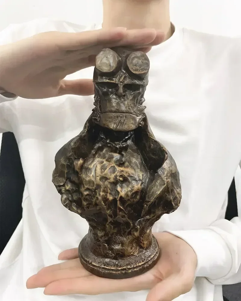 22 см HELLBOY Hell Baron статуя половины тела из смолы имитация бронзовой подвески модель