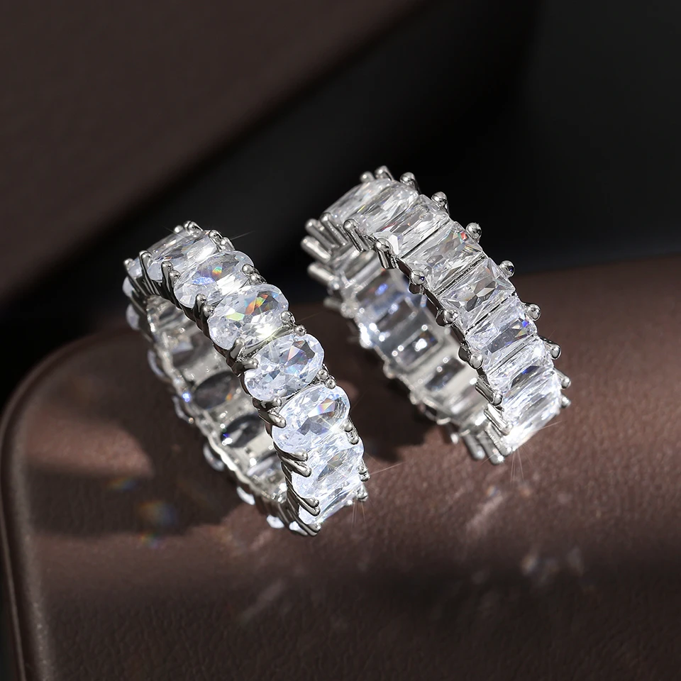 Модные Роскошные обручальные кольца ZAKOL с кубическим цирконием для женщин