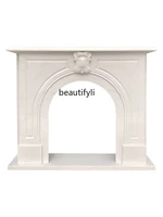 zqmarble fireplace french white jade american stone decoration hallway arch simple modern stone carving