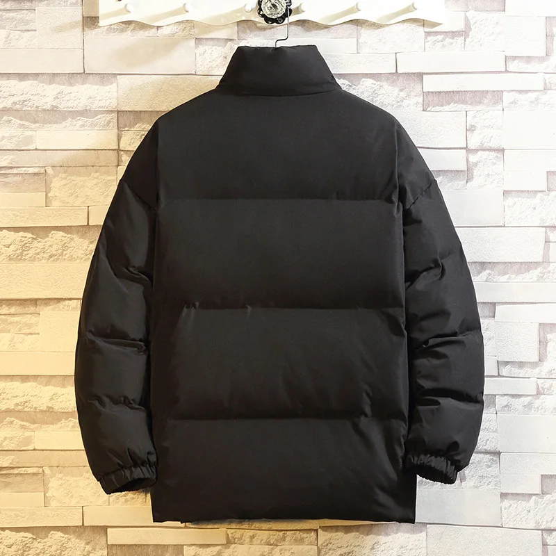 Winter New Men's Outwear Fashion Zipper Baseball Shirt Cotton Shirt Japanese Harajuku Short Thickened Cotton Shirt Handsome