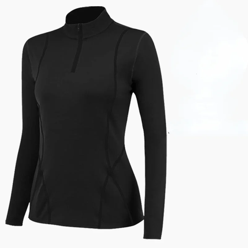 

2022 New Autumn Winter Women Yoga Long Sleeve Sport Top Gym Running Training Half Turtleneck Shirts Fleece Sportswear Breathable