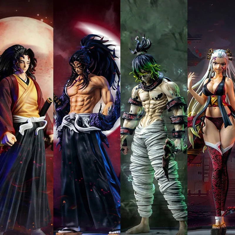 30cm Demon Slayer Giyuutarou Daki Anime Figure Kokushibo Tsugikuni Yoriichi Action Model Kimetsu No Yaiba Figurine Doll Toy