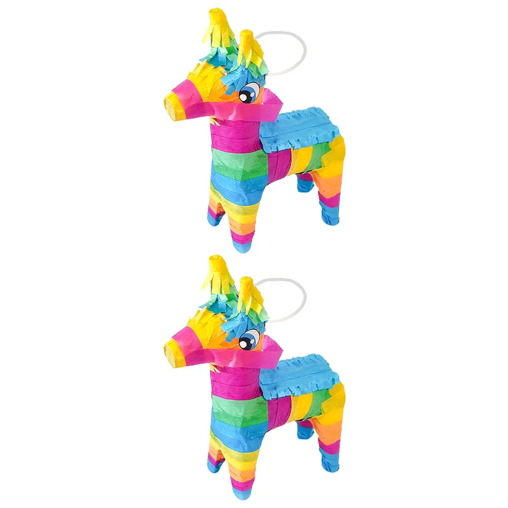

2pcs Hanging Pinata Decor Lightweight Adorable Party Pinata Mexican Pinata for Festival Party Cinco De Mayo
