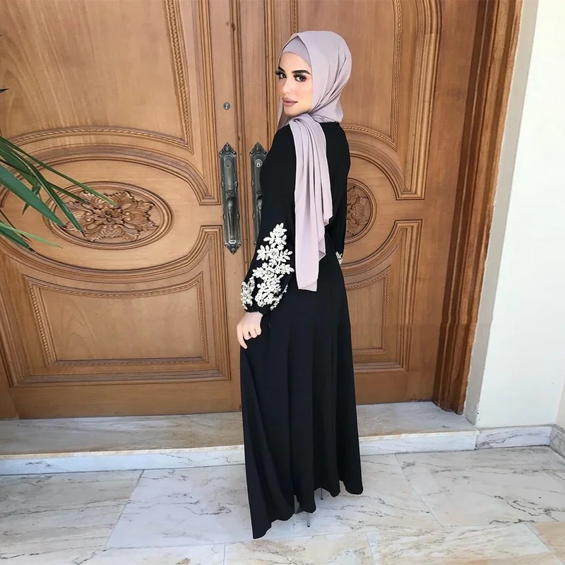 Kaftan Dubai Abaya Dress Turkey Muslim Women Hijab Dress Islam Caftan Marocain Dress Eid Mubarak European Clothing Musulman Robe