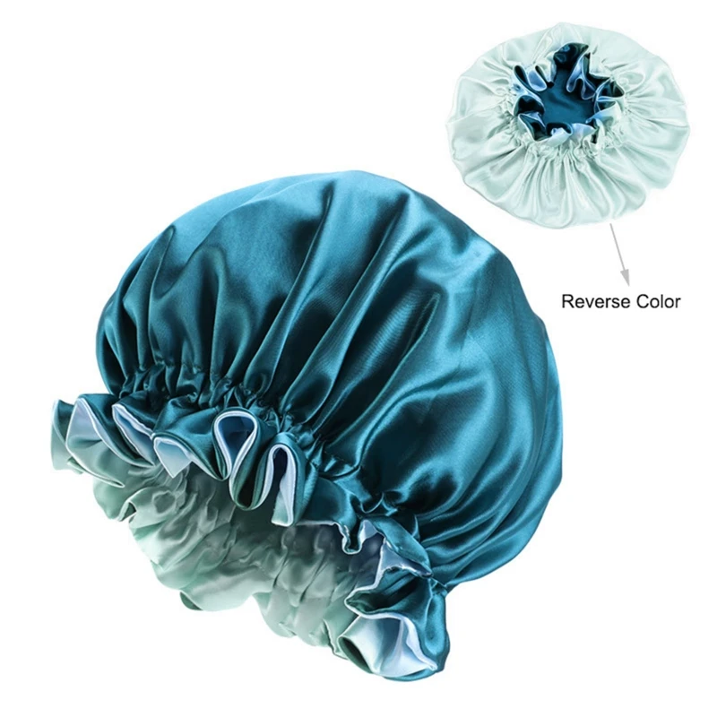 

Women Hair Care Washing Face Bonnet Satin Lined Reversible Sleep Hair Wrap