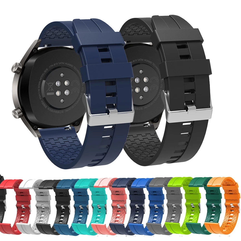 

Ремешок силиконовый для смарт-часов Ticwatch GTH E3 2 E, спортивный браслет для Amazfit Bip / Galaxy Active/ GT 2 42 мм, 20 мм