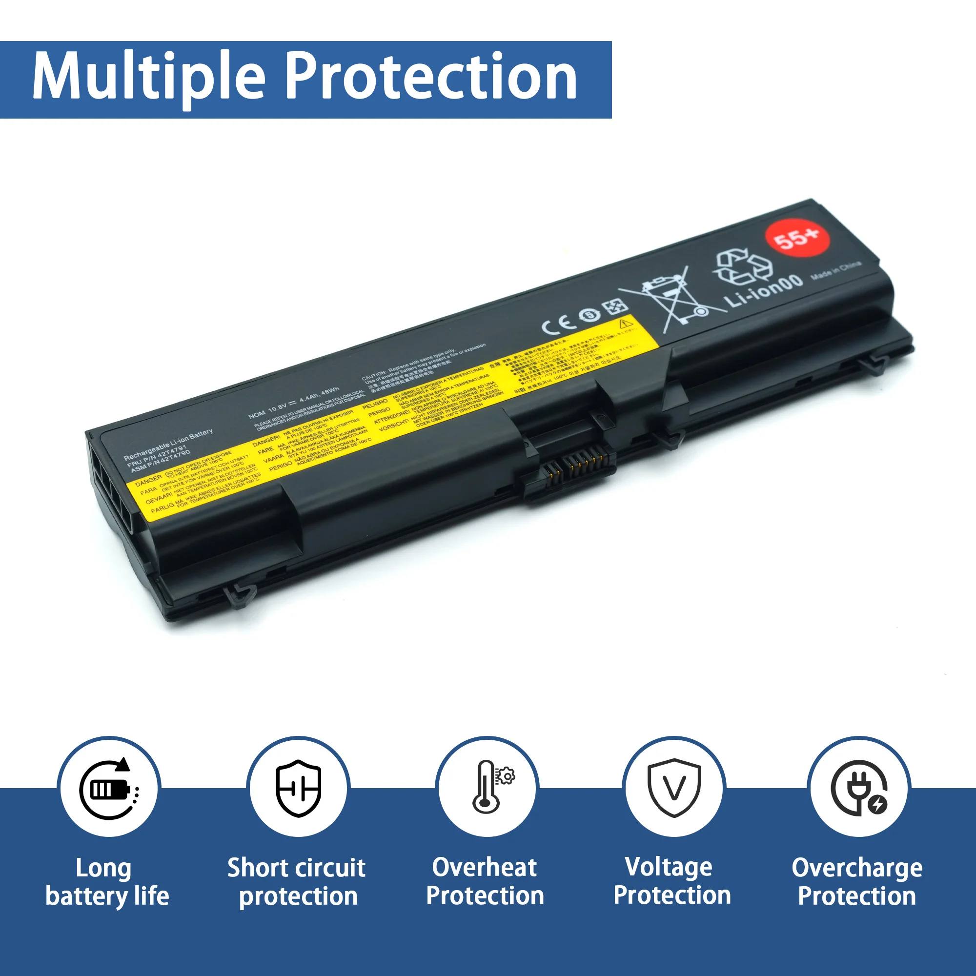 Фото 42T4791 T510 Аккумулятор для ноутбука Lenovo ThinkPad L512 L412 L520 E425 E520 E525 W520 T420 T520 42T4751 42T4752 42T4885 №3