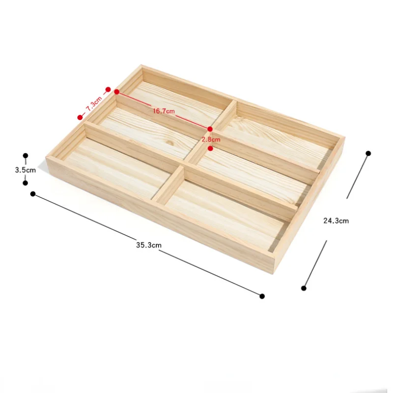 Solid Wood 8-grid Sunglasses Display Box 6-grid Removable Tray Sunglasses Storage Box Store Display