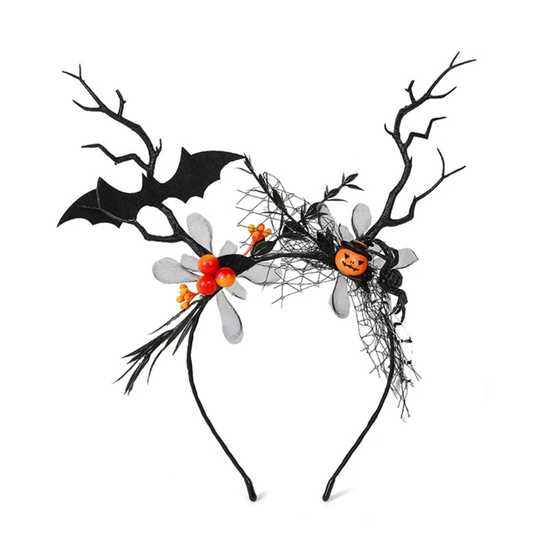 

Halloween Hairhoop Festival Party Bat Hairband Masquerade Balls Gothic Headwear