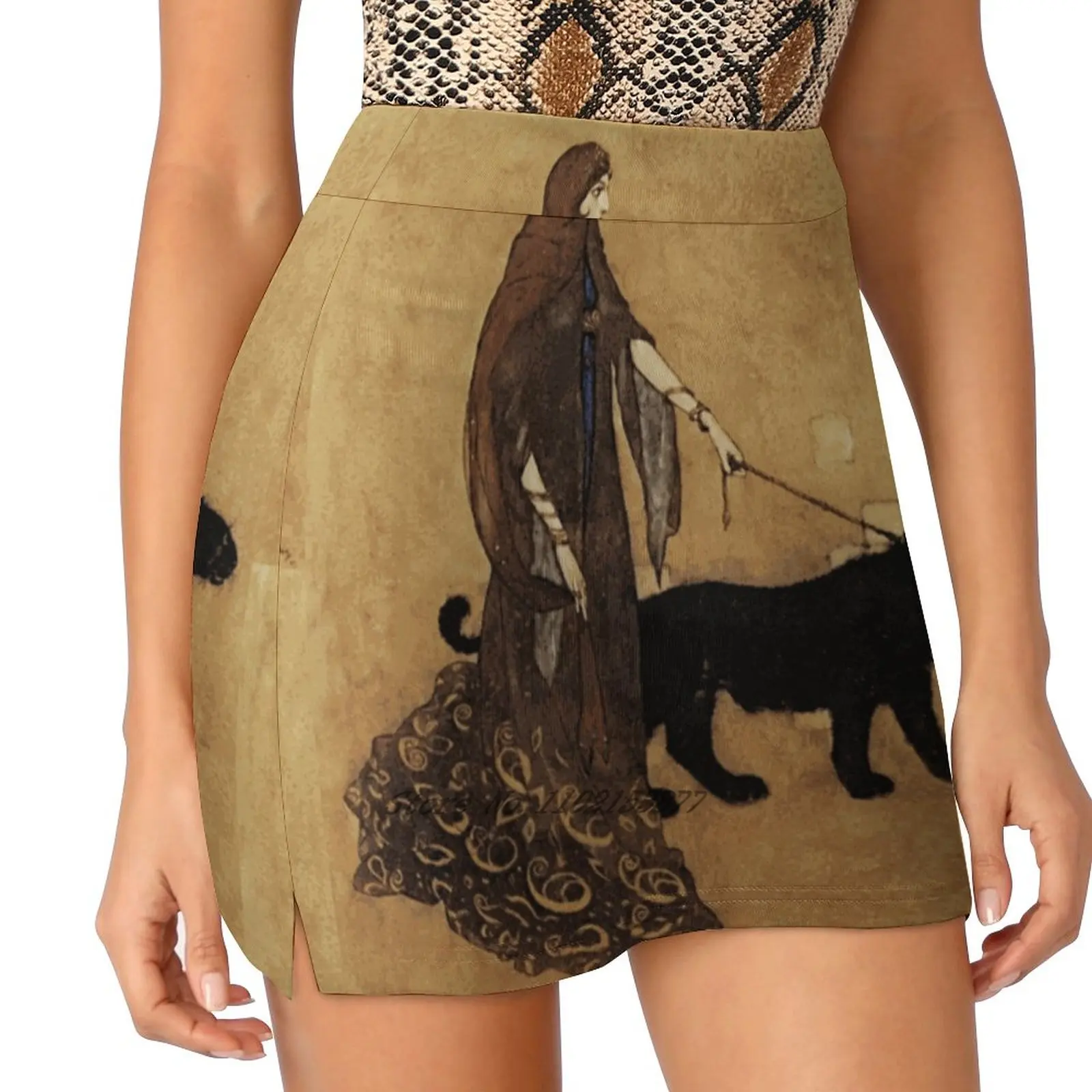 Королева из черного дерева От Эдмунда Даллака летние женские шорты юбка 2 в 1 для
