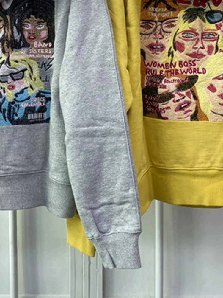 

2021 Early Spring Women Letter Embroidered Hoodie Pocket Hoodie Sweatshirt