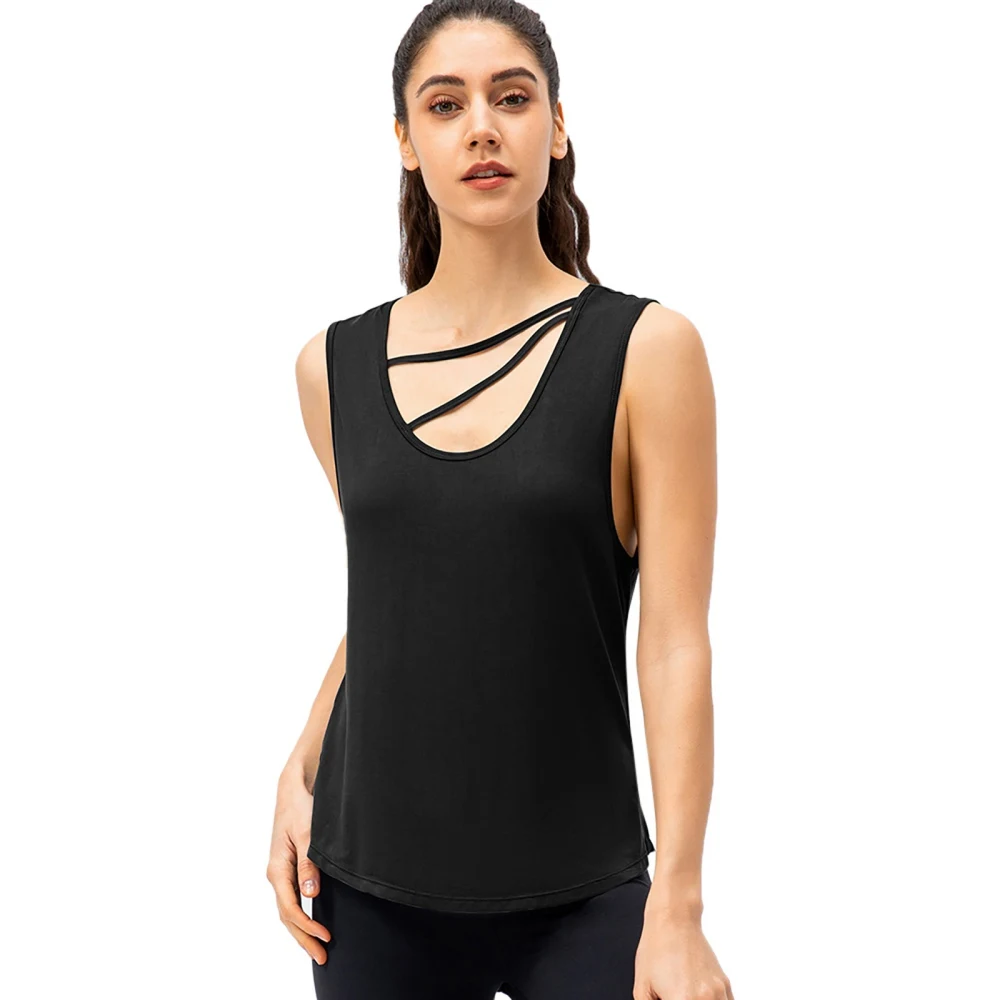 

Summer Women Loose Workout Tank Tops Sleeveless Breathable Quick Dry Running Athletic Shirts Tops