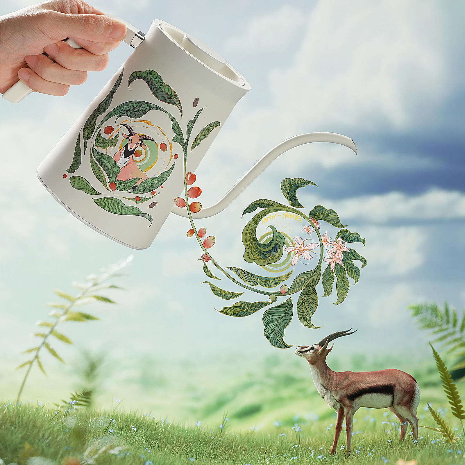 MHW-3BOMBER Электрический чайник на гибкой стойке для наливания кофейник 220 В