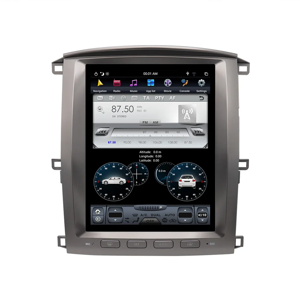 Автомобильная Мультимедийная система Tesla для Toyota Landcruiser 100 Land cruiser Lexus LX470 Android GPS