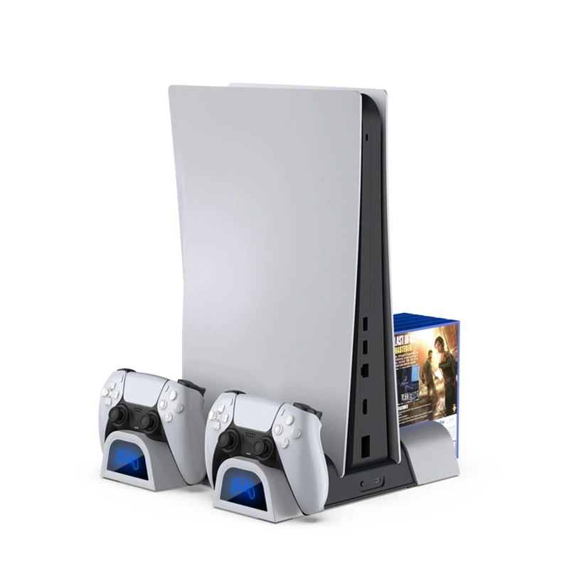 

Dual Gamepad Charging Dock Base Tabletop Heat Dissipation Stand Compatible with PS5Game Controller Gaming Accessories