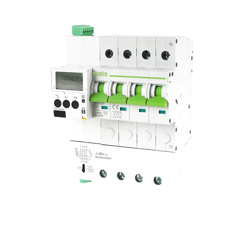 

UK RCBO Residual Current Circuit Breaker with Overcurrent Protection Smart Wifi RS485 Energy MCB