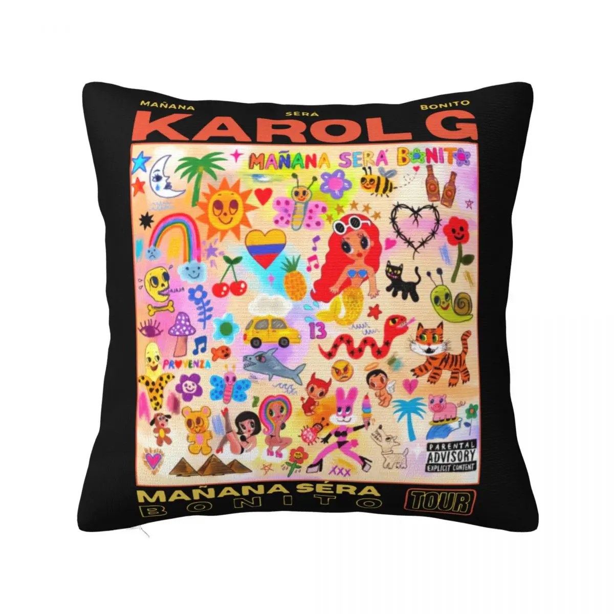 

Manana Sera Bonito Pillowcase Printed Polyester Cushion Cover Decoration Karol G Music Throw Pillow Case Cover Home