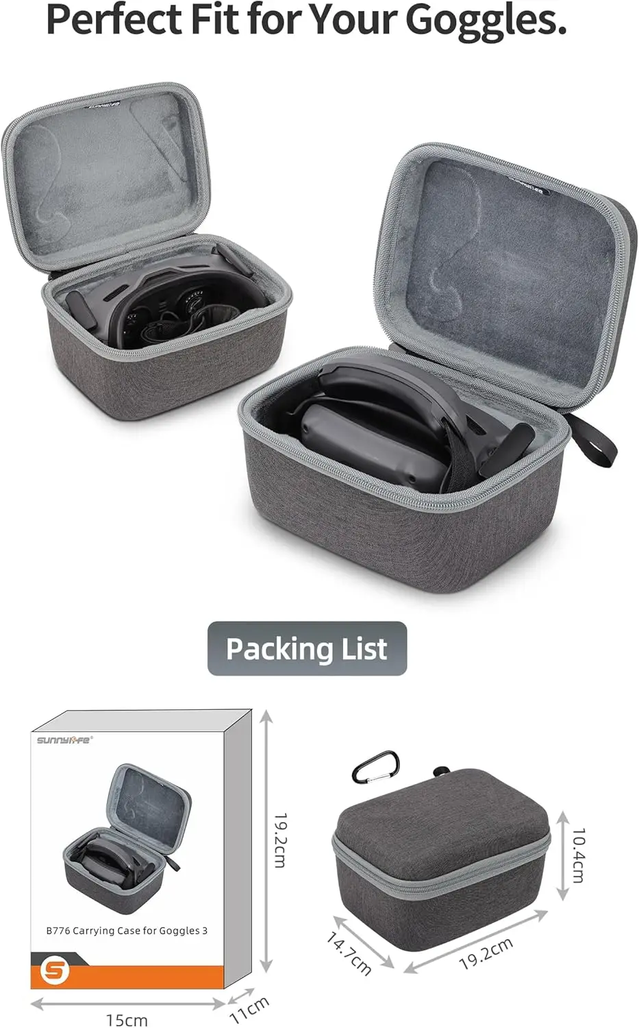 Фото Чехол-кейс для DJI Avata 2 Goggles 2/3, портативный, ударопрочный, с ручкой, нейлоновый, для хранения и переноски, аксессуар для очков Goggles 1 №3