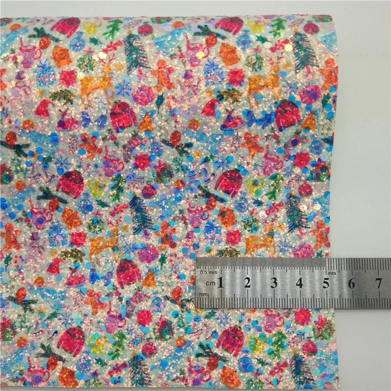 Радужная розовая блестящая кожа искусственная с цветочным принтом из