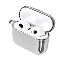 electroplate pc earphone case for airpods 2 3 portable earphone protective cover for air pods 3 charging box case anti falling
