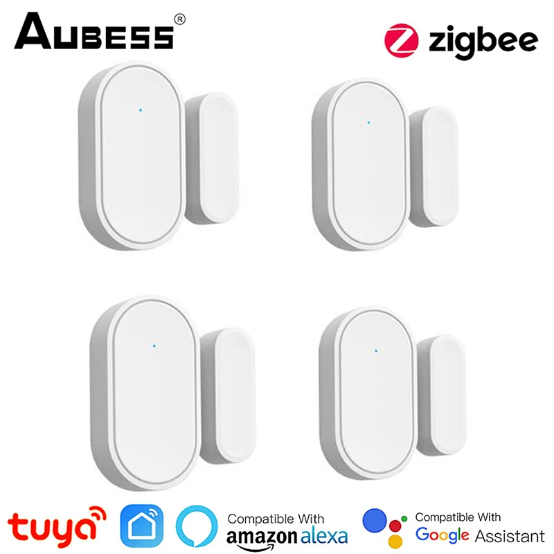 Смарт-датчик двери Tuya Zigbee 3 0 детектор открытия и закрытия дверей охранная защита