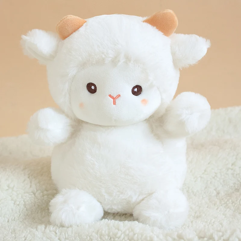 

Lovely White Sheep Plush Toy Baby 23CM Cute Animal Doll Cotton Stuffed Soft Pillow Appease Sleeping Mate for Kids Birthday Gift