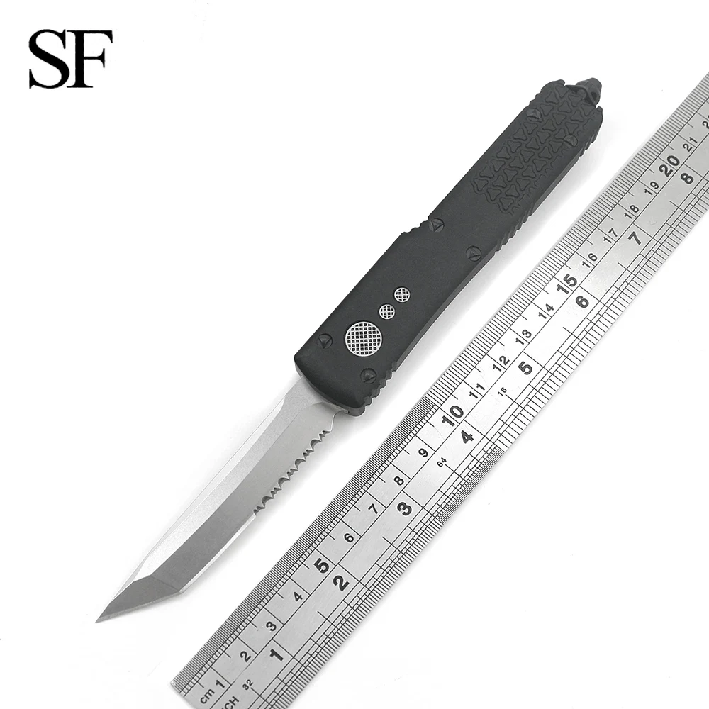 

Magic UT Portable Outdoor OTF Camping Tactical Self-defense Survival Knife CNC Aviation Aluminum Handle D2 Blade EDC Tool