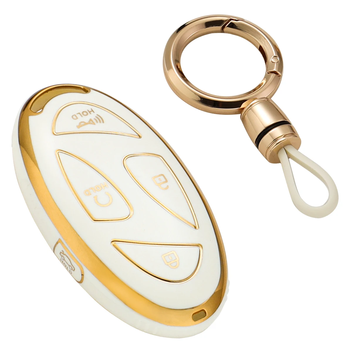 

Чехол для автомобильного ключа подходит для Hyundai 2025 Santa Fe Sonata Kona N-Line, Elantra SEL IONIQ5/6, овальный интеллектуальный пульт дистанционного управления