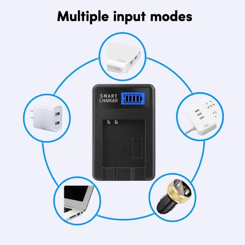 Компактное зарядное устройство для камеры из АБС-пластика с ЖК-дисплеем 50 55 60 65 80