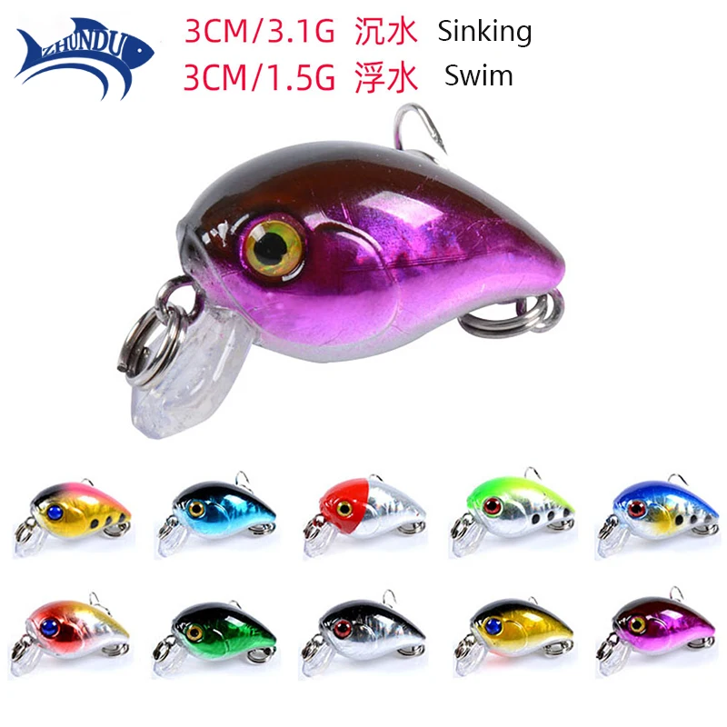 

Lure Swimbait Swim Sinking Mini Fat Boy 3.1G/1.5g Bionic Fish Bait Plastic Hard Bait Fishing Lure Set Artificial Decoy