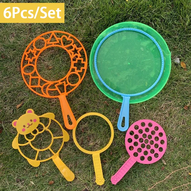 

6Pcs/Set Jumbo Soap Bubble Machine Blowing Bubble Soap For Children Gift Big Dish Bubble Set Blower Maker Bubble Outdoor Toys