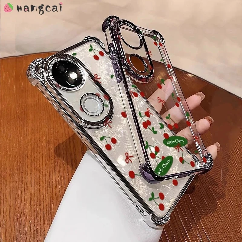 Фото Для Vivo Y15S Y15A Y20 Y20s Y20a Y20i Y20T Y20G Y12A Y12s Y17 Y15 Y13 Y12 Y11 Чехол для телефона Красный вишневый фруктовый галстук-бабочка Мягкий чехол №2
