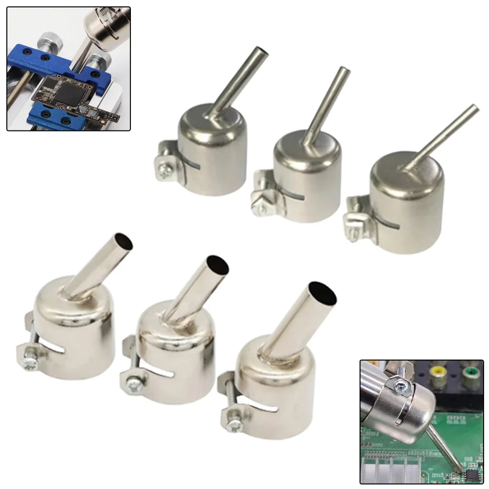 

Precision Nozzle Set with 45 Degree Tilt Angle and 6 Inner Diameter Options for 850 Series Hot Air Soldering Station