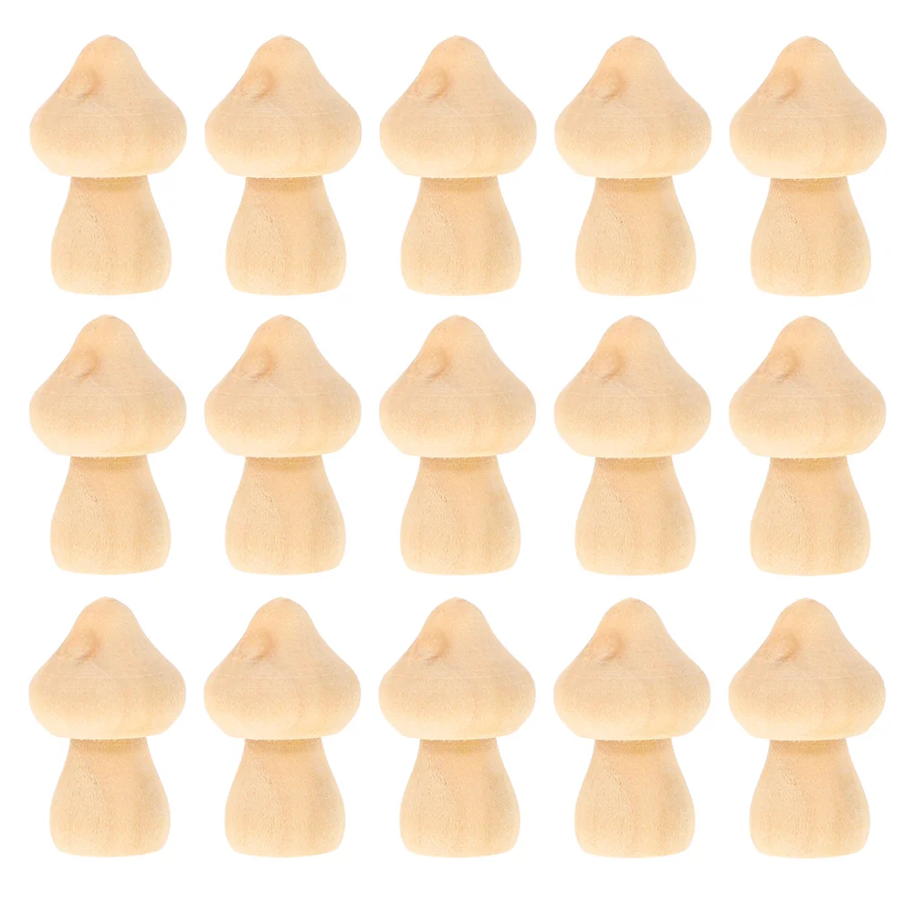 

DIY Wooden Ornaments Painting Mushroom Festival Children Toy Unpainted Christmas Craft