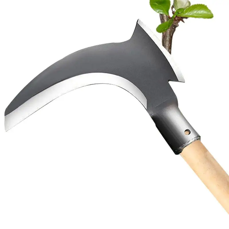 

High Strength High Manganese Steel Double Sickle Chopping Scythe Trees Cutting Grass Machete Weeding Farming Agricultural Tools