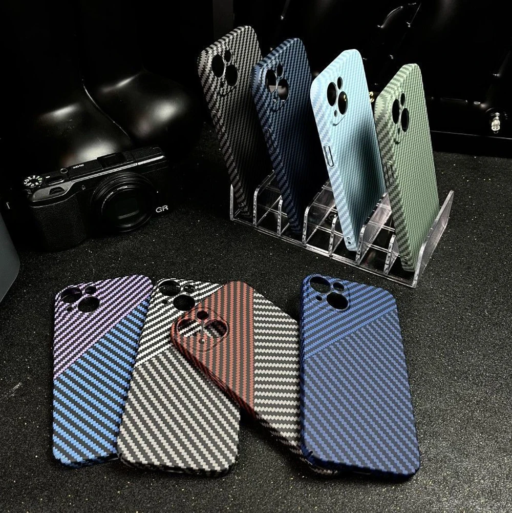 Чехол из натурального углеродного волокна для телефона iPhone 15 Pro Max 15Plus