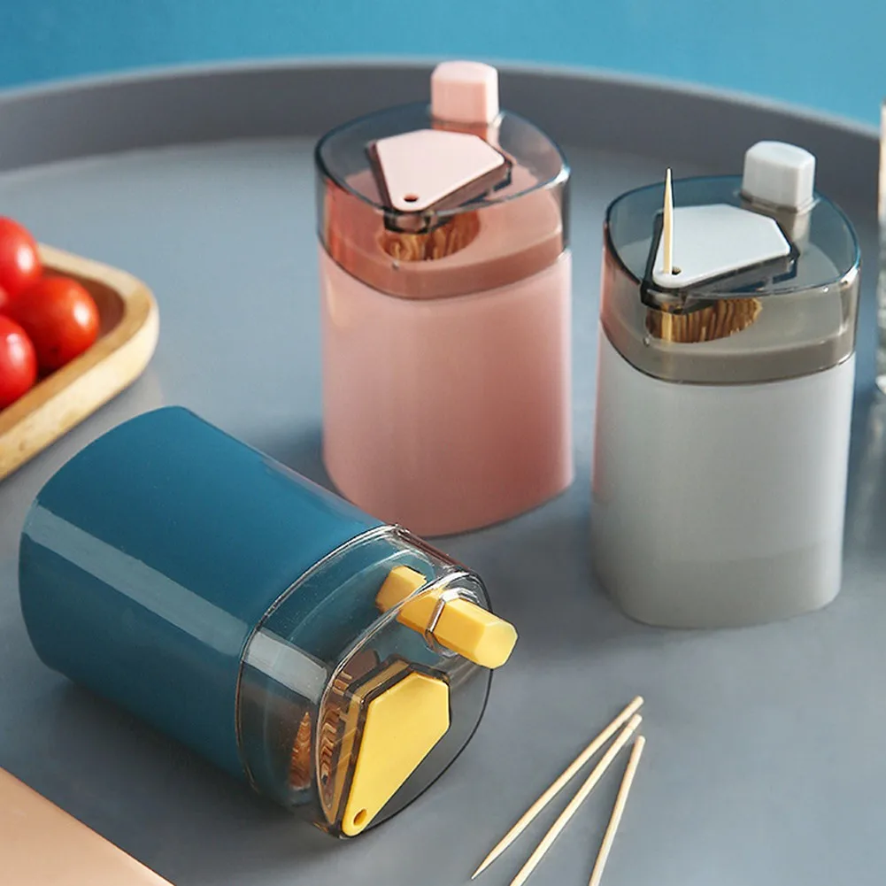 

Automatic Toothpick Box Restaurant Toothpick Bucket Portable Toothpick Holder Toothpick Storage Box Kitchen Tools Gadgets