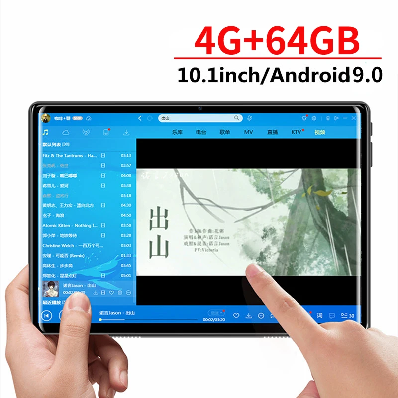 New 10.1 Inch Tablets Android 9.0 8 Core Ram 4GB ROM 64GB Dual Camera 5.0MP Dual SIM 4G Call Phone Tablet PC Wifi GPS Gift