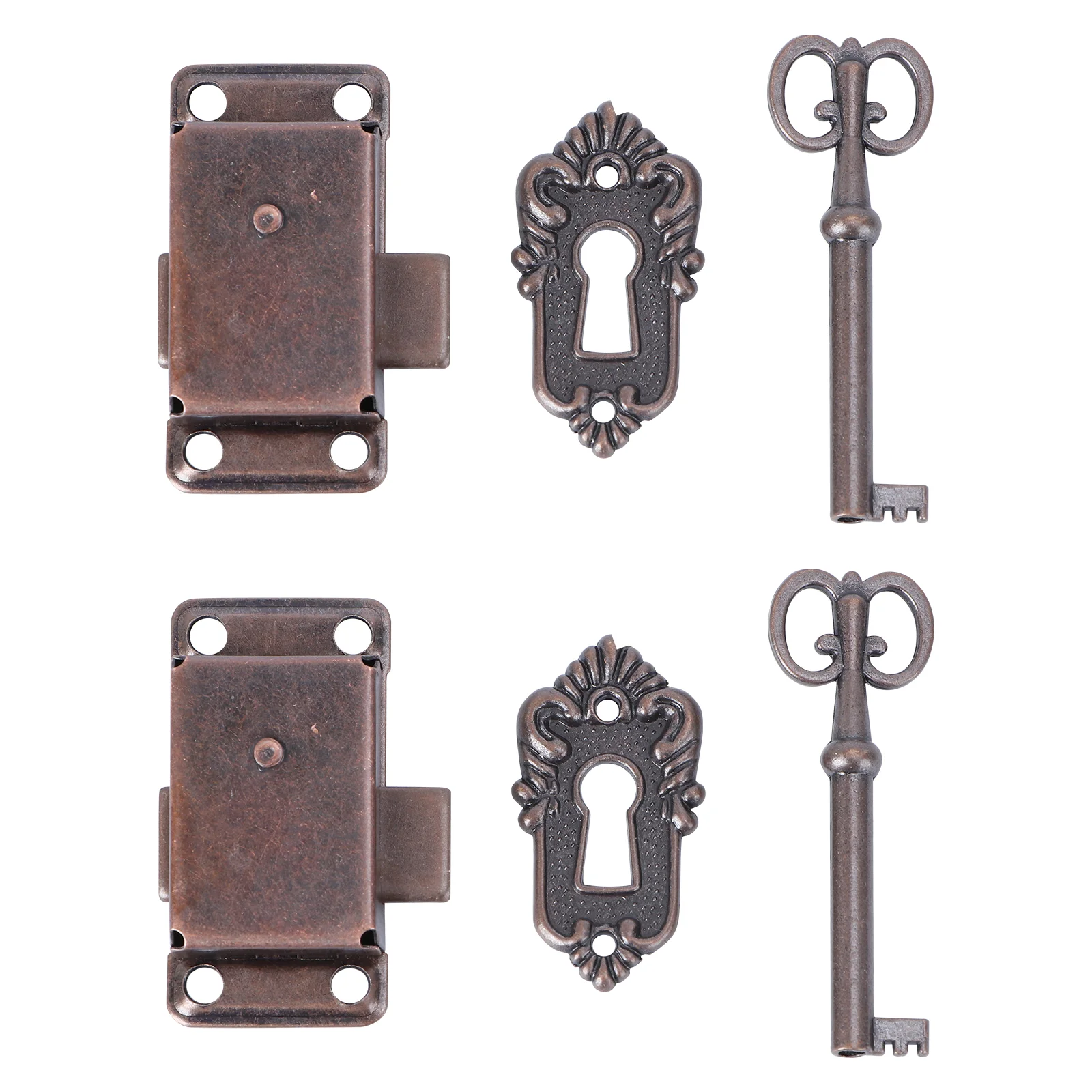 

2pcs Box Hasp Luggage Lock Hasp Vintage Rustic Suitcase Lock Hasp Duckbilled Toggle Hasp Buckle For Furniture Jewelry Box