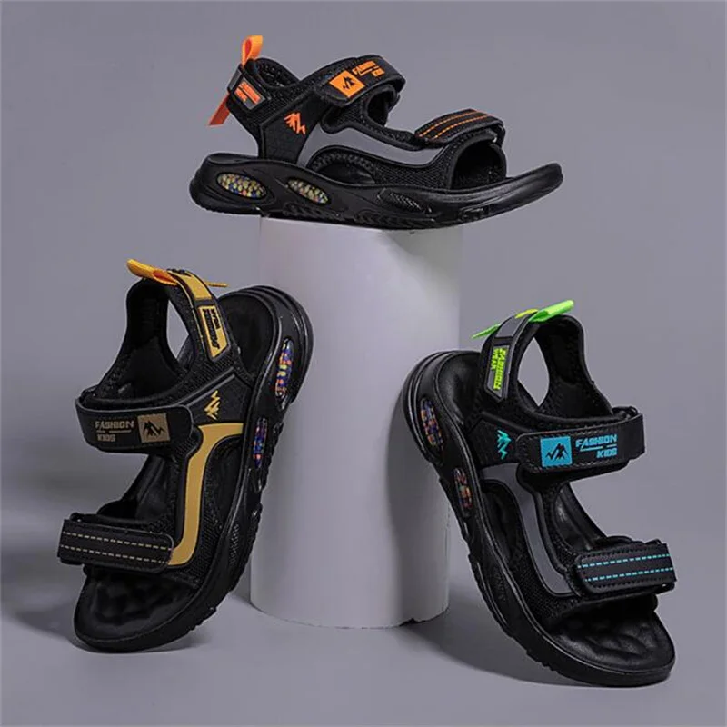 

2022 Kids sandals beach shoes Boys summer sandals Fashion Breathable mesh cover open toe outdoor sports sandals 26-39