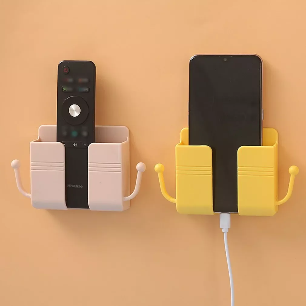

Wall Mounted Organizer Air Conditioner TV Remote Control Storage Box Mobile Phone Plug Holder Multifunction USB Charging Stand